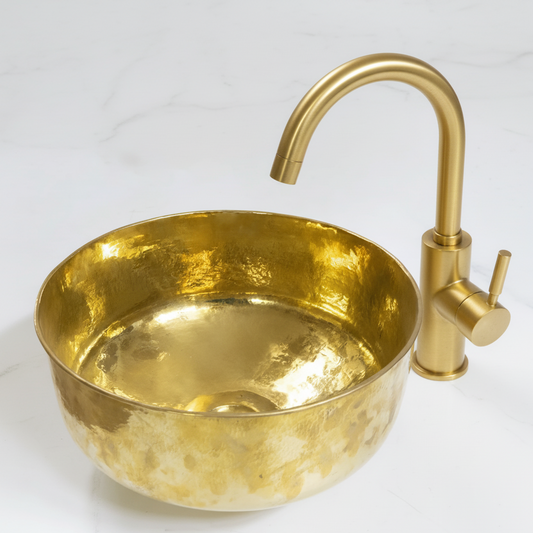 Solid Brass Round Vessel Sink