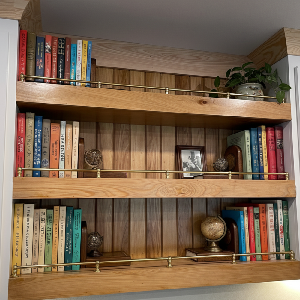 Unlacquered Brass Gallery Rail