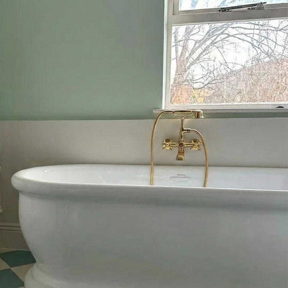 Unlacquered Solid Brass Telephone Tub Filler