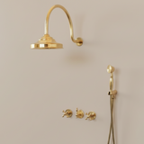 Gold Brass shower head and fixtures