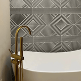 Elegant Floor Mounted Freestanding Tub Filler with HandHeld - shower system AzulSouk