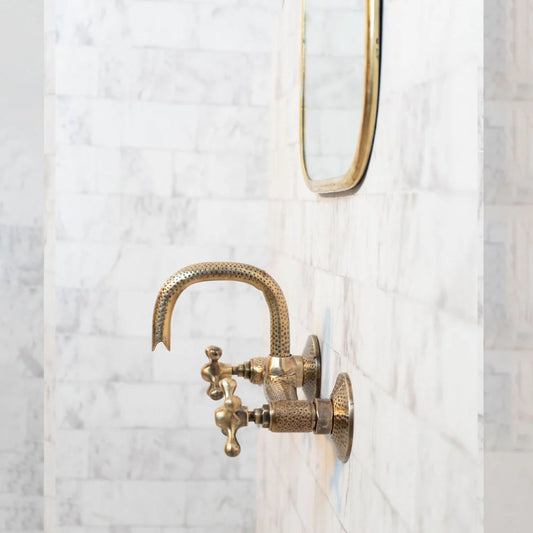 Bronze Wall Mounted Bathroom Faucet