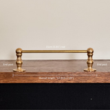 handmade brass gallery rail end posts