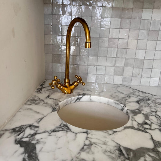 Unlacquered brass kitchen Bar faucet