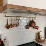 Unlacquered Brass Pot rack