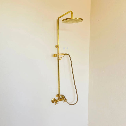 Unlacquered Brass Shower System - shower system AzulSouk