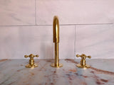 Unlacquered Brass 3 hole Vanity Faucet
