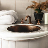 Copper Deck Mounted Bathroom Faucet