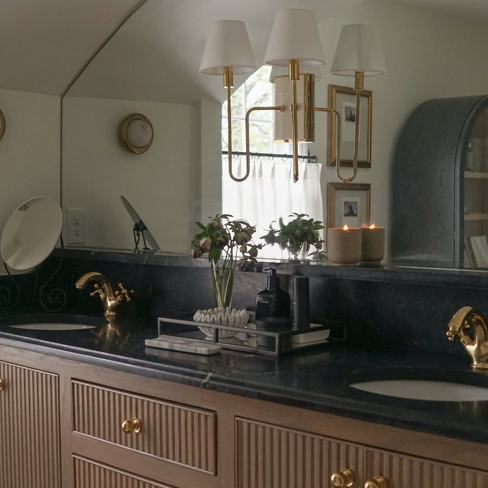 single-hole antique brass bathroom faucet