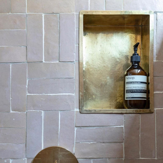 solid brass shower niche custom size