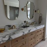 Unlacquered Brass 3 Hole Vanity Faucet