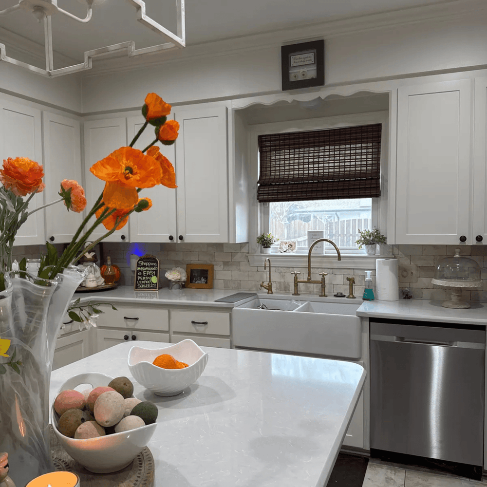 Unlacquered Brass Kitchen 8" Bridge Faucet SET - bridge faucet AzulSouk