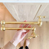 Unlacquered Brass Pot Filler - kitchen faucet AzulSouk