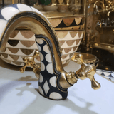 Unlacquered Brass & Resin Single Hole Vanity Faucet - bathroom faucet AzulSouk