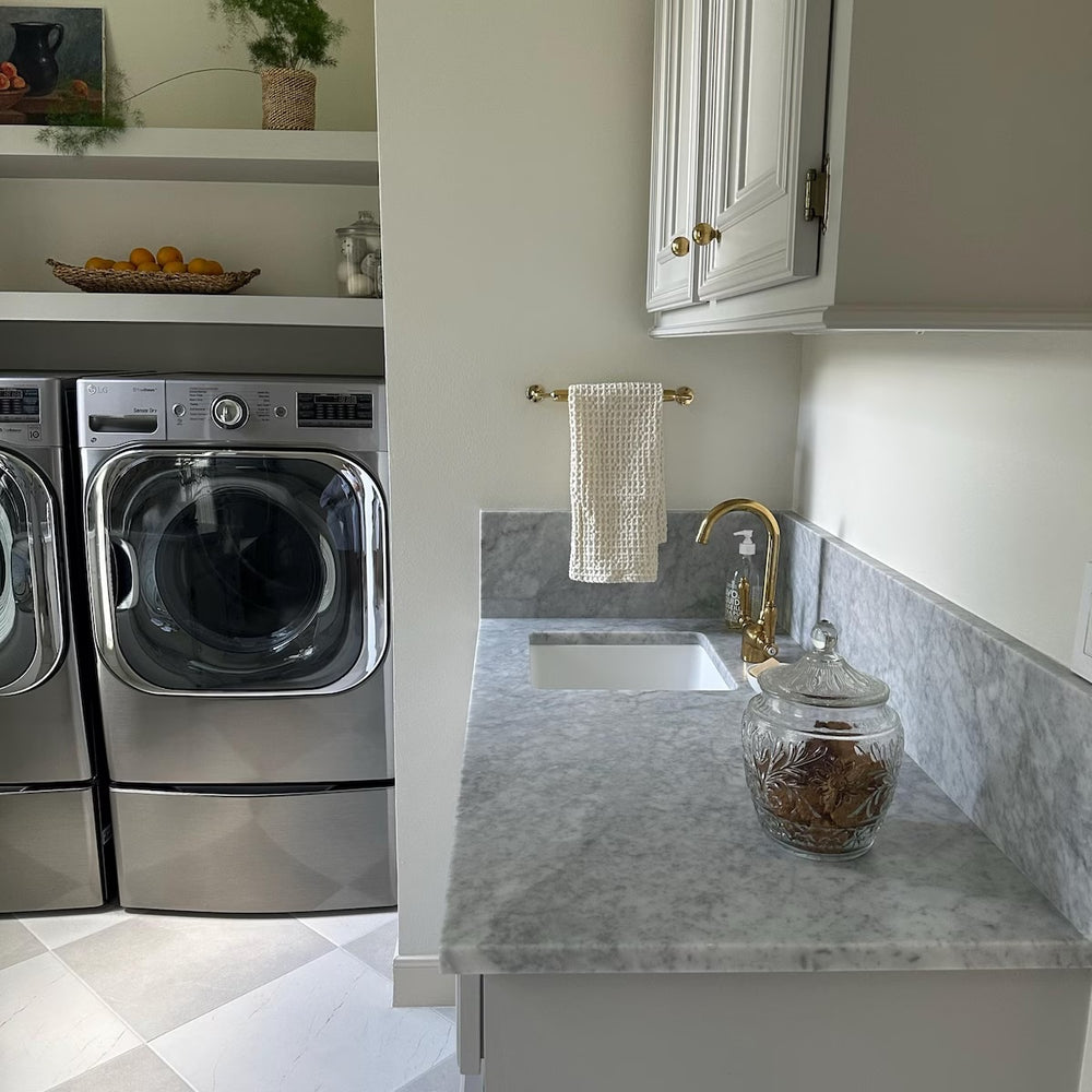 unlacquered brass towel hanger bar