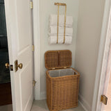 Unlacquered Brass Towel Rod Hanger