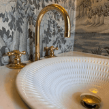 Unlacquered Brass Vanity 3 Holes Faucet - bathroom faucet AzulSouk