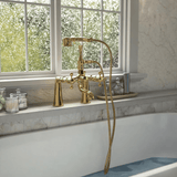 Unlacquered Solid Brass Telephone Tub Filler - shower system AzulSouk