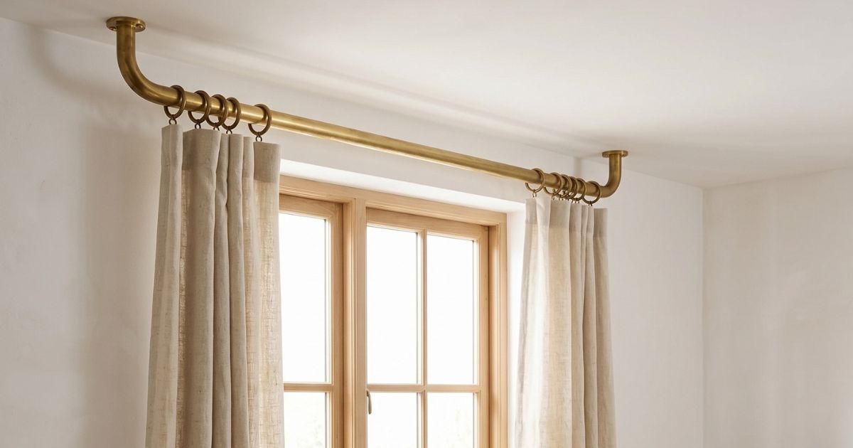 Why Interior Designers Are Obsessed with Ceiling-Mount Brass Curtain Rods (and Why You Need One)