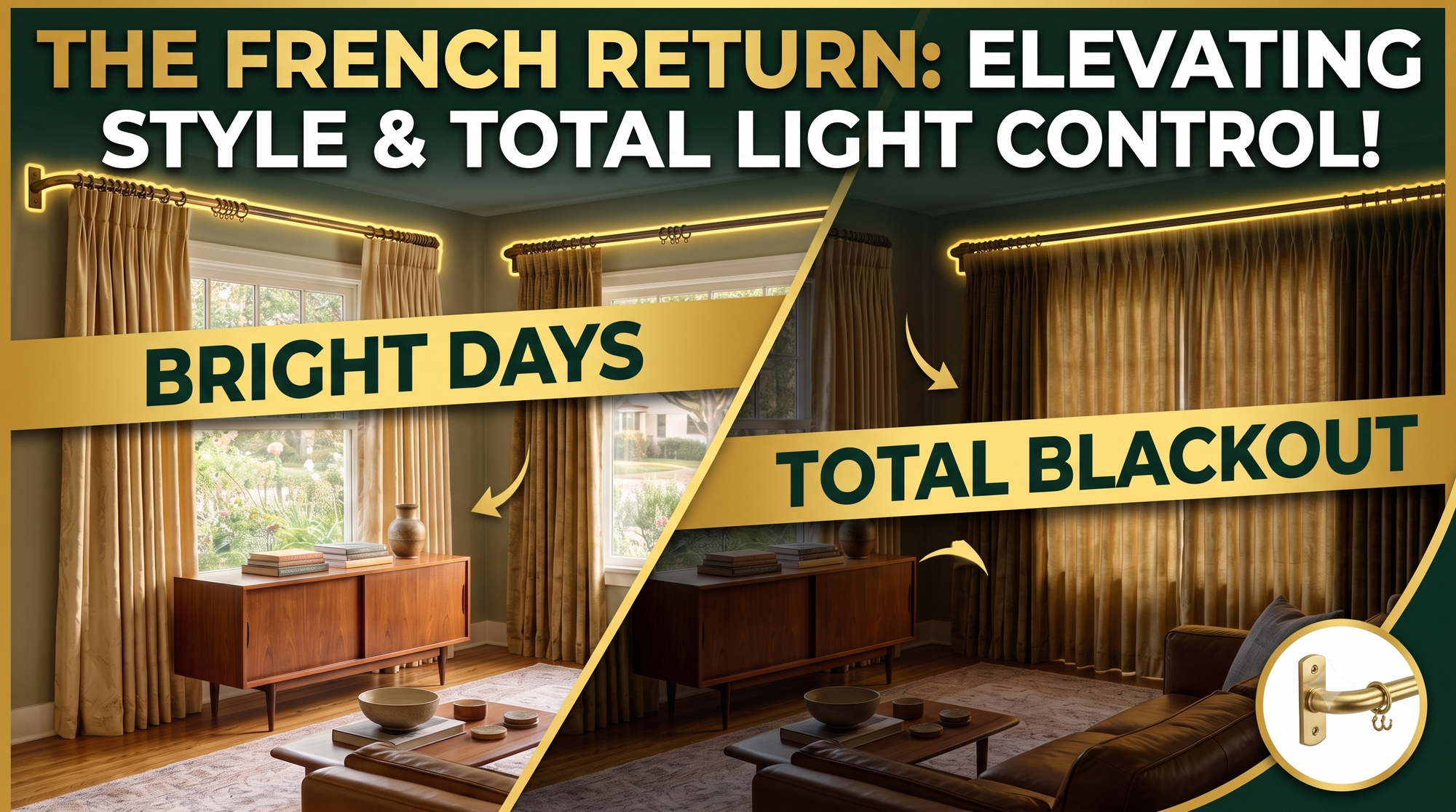 The Elevating Power of the French Return Curtain Rod: Timeless Style & Total Light Control