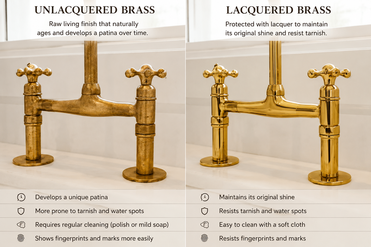 Unlacquered vs Lacquered Brass