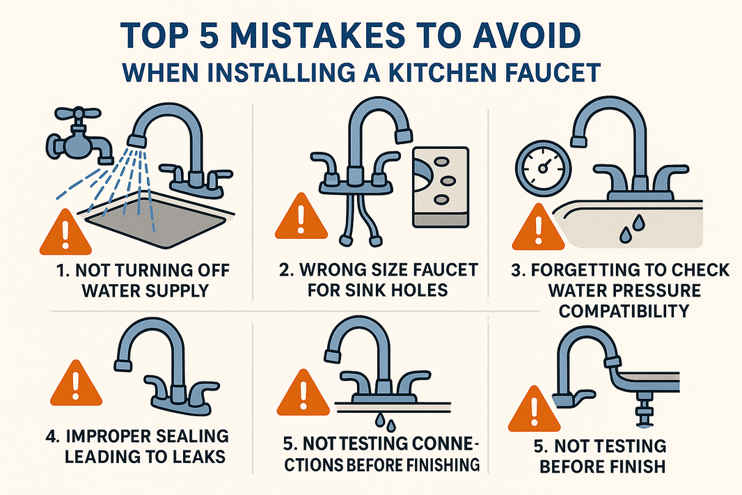 Top 5 Mistakes to Avoid When Installing a Kitchen Faucet