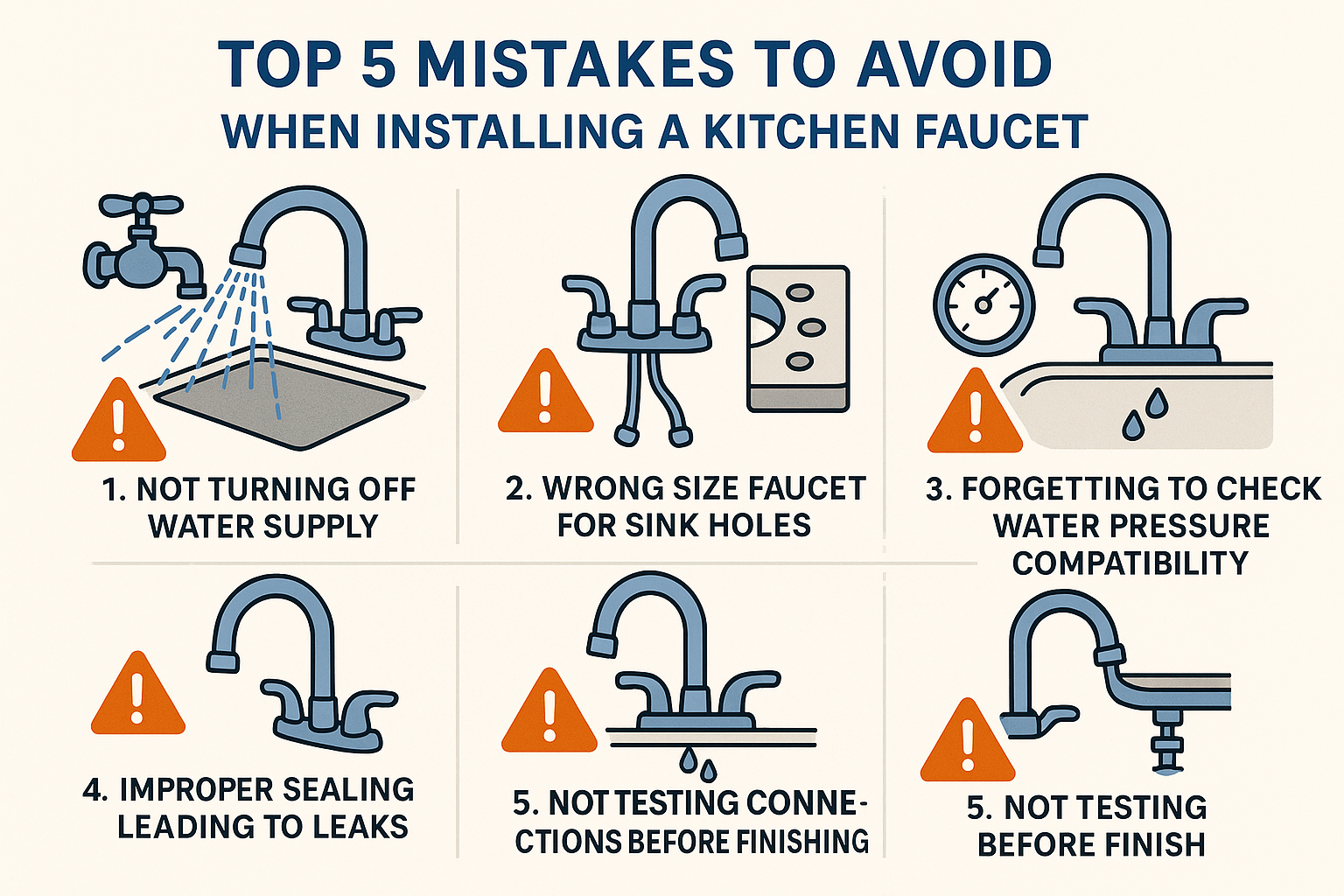 Top 5 Mistakes to Avoid When Installing a Kitchen Faucet