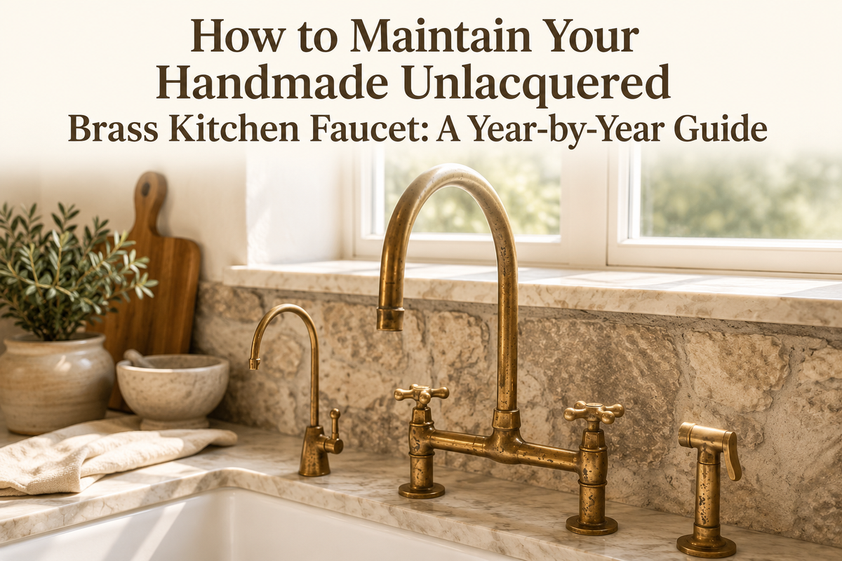How to Maintain Your Handmade Unlacquered Brass Kitchen Faucet: A Year-by-Year Guide