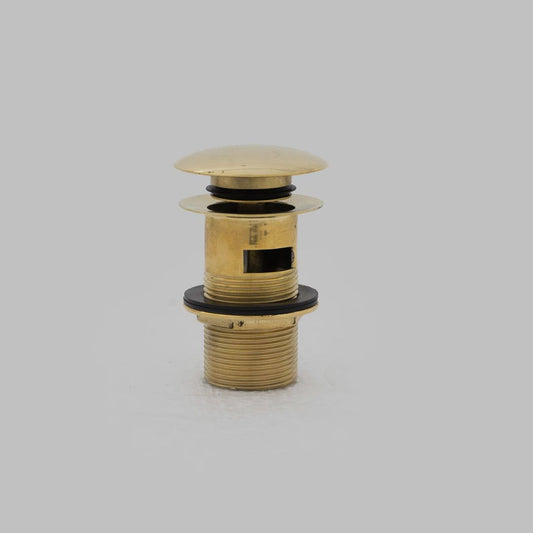 Unlacquered Brass Push Up Drain