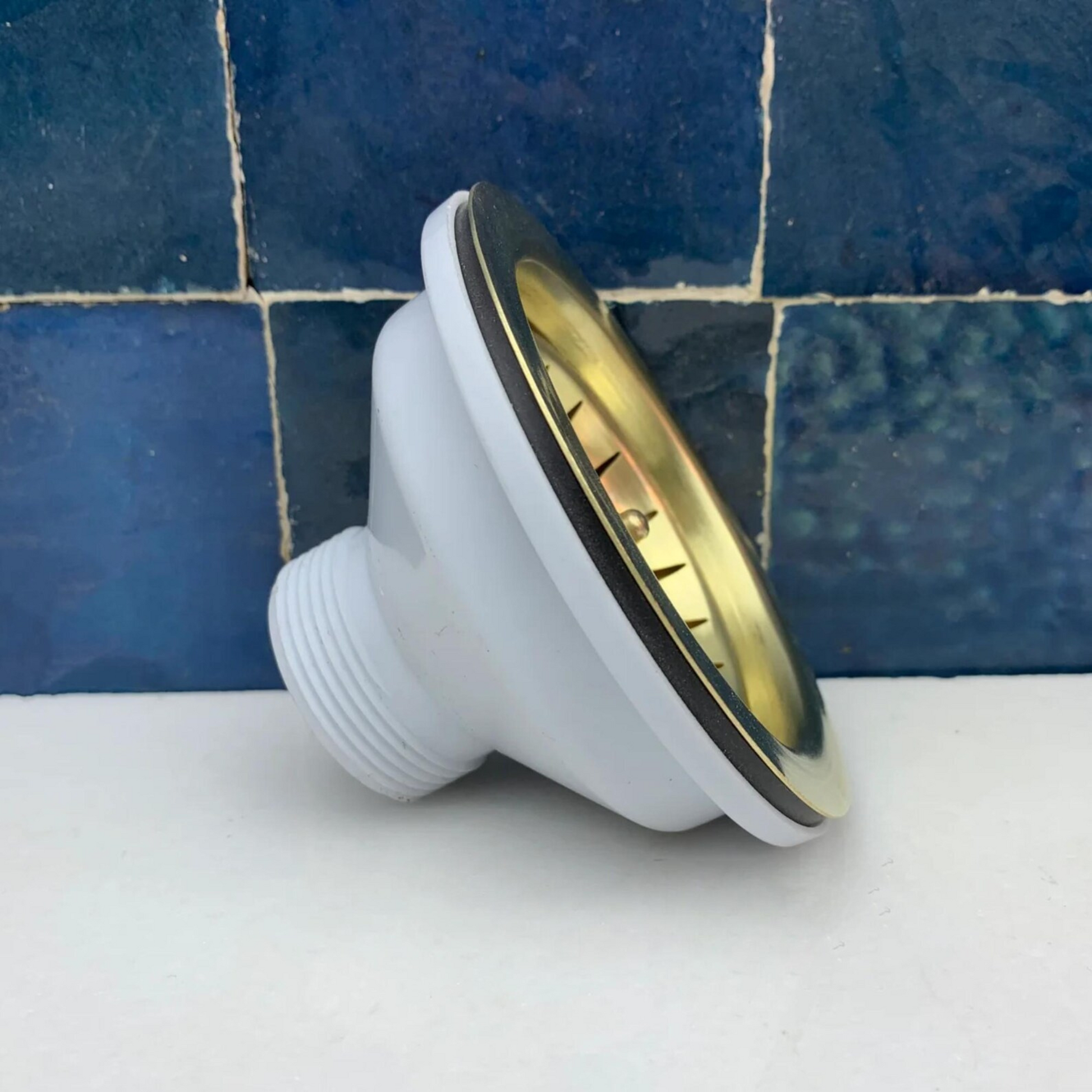 Unlacquered Brass Kitchen Sink Strainer with Drain Cover & Basket-3