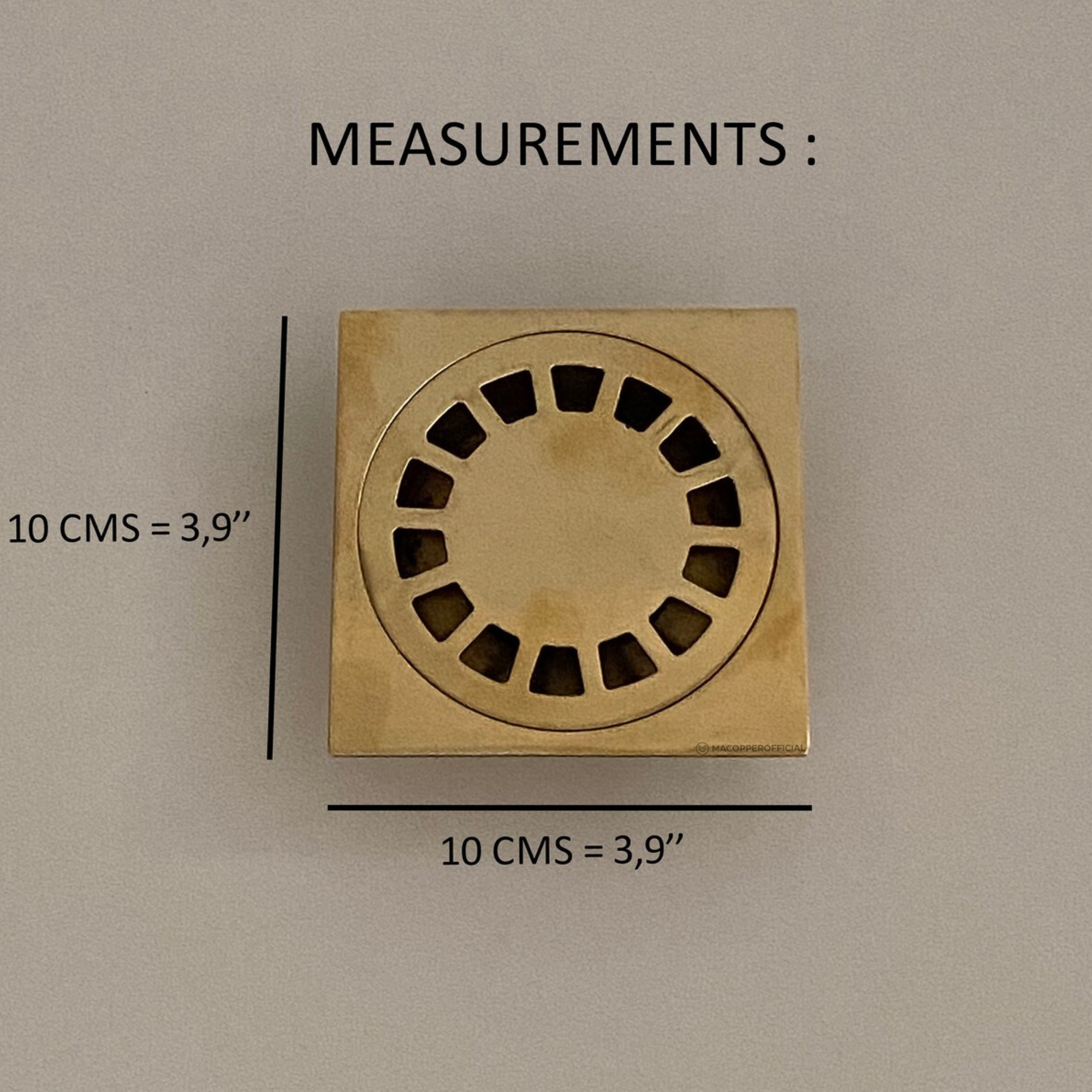 Unlacquered Brass Floor Drain-zoom-2