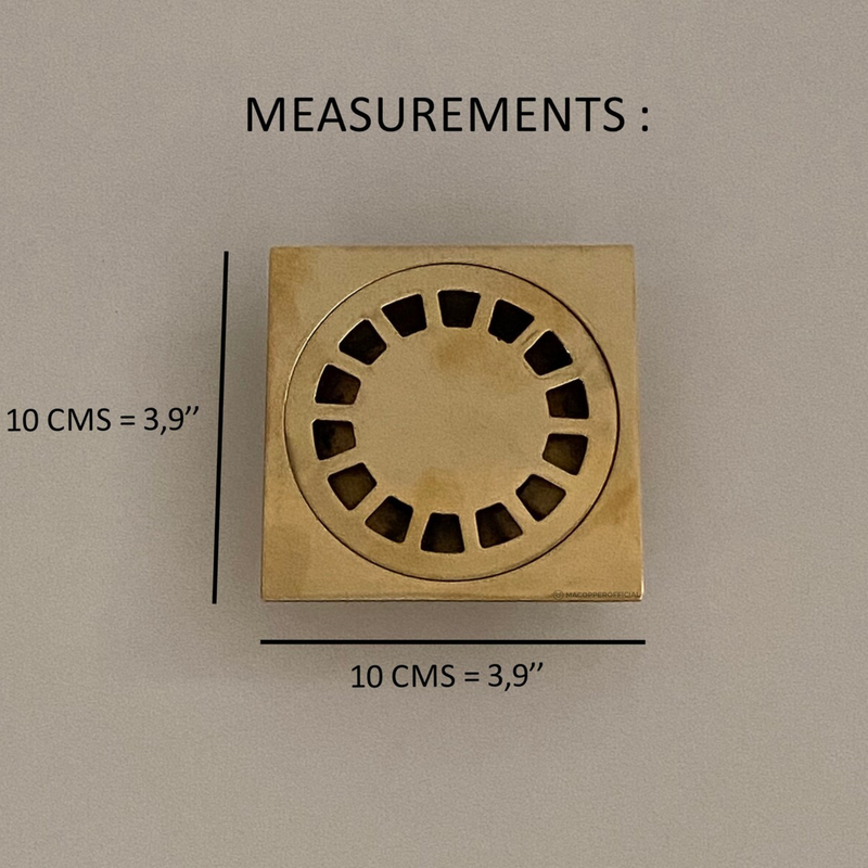 Unlacquered Brass Floor Drain-zoom-