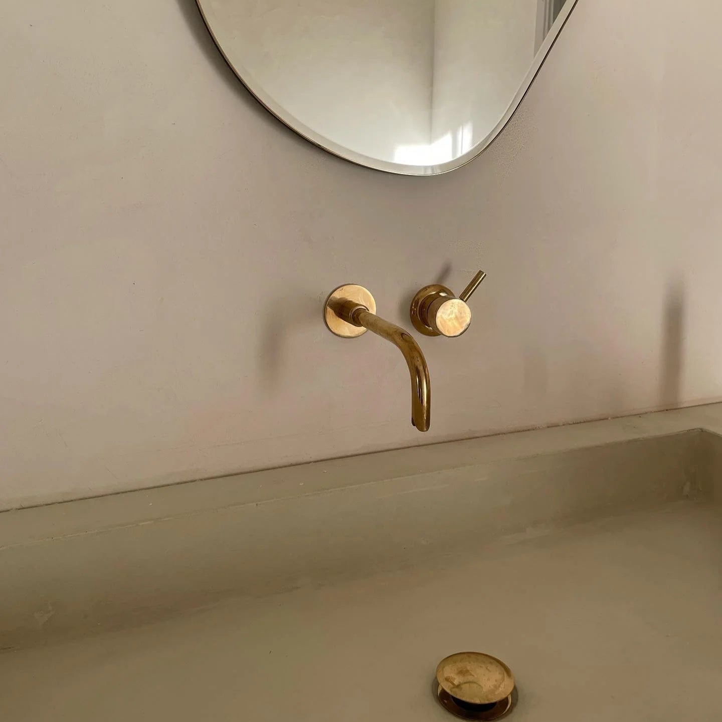 Unlacquered Brass Wall Mount Faucet-zoom-1