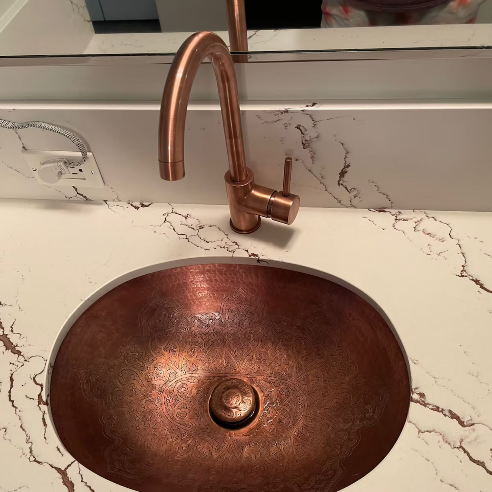Copper Single Hole Kitchen Faucet-2
