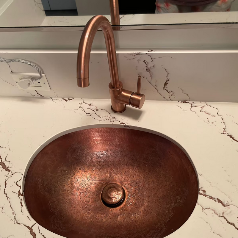 Copper Single Hole Kitchen Faucet-zoom-