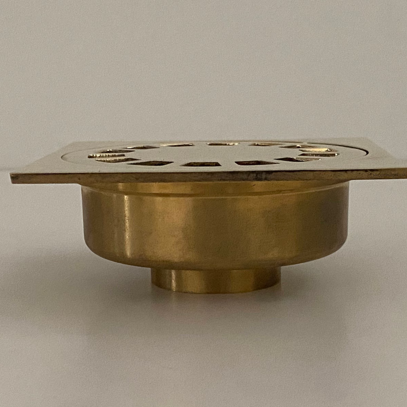 Unlacquered Brass Floor Drain-zoom-