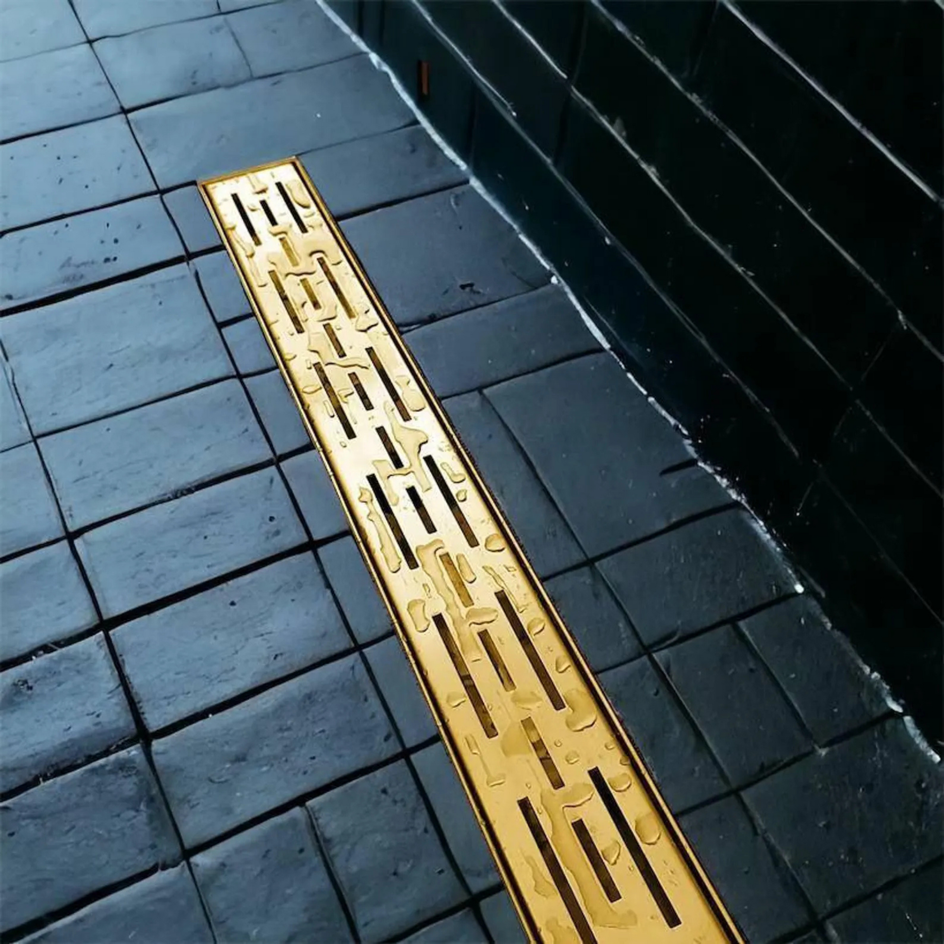 Solid Brass Linear Floor Drain-1