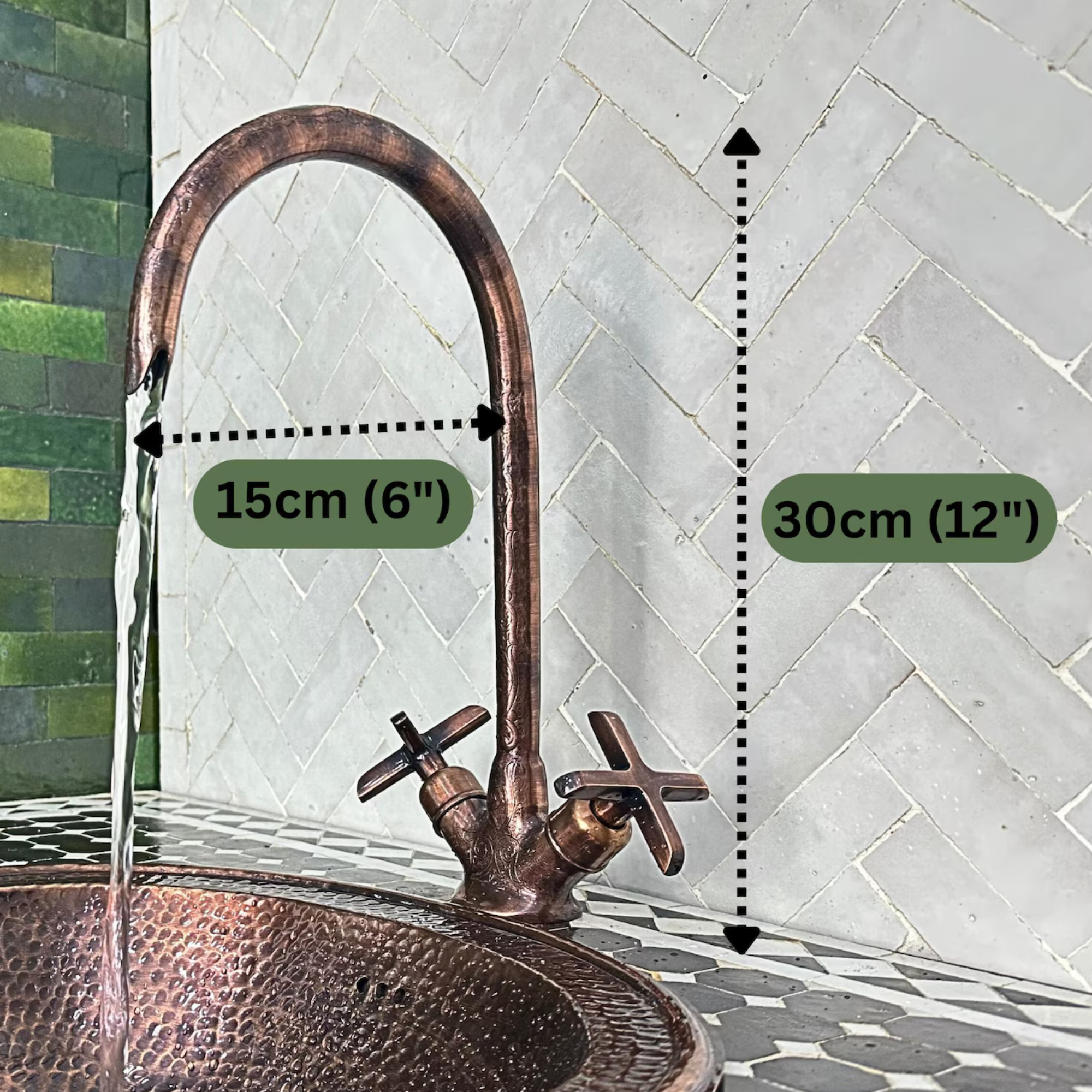 Copper Gooseneck Vanity Faucet-zoom-3