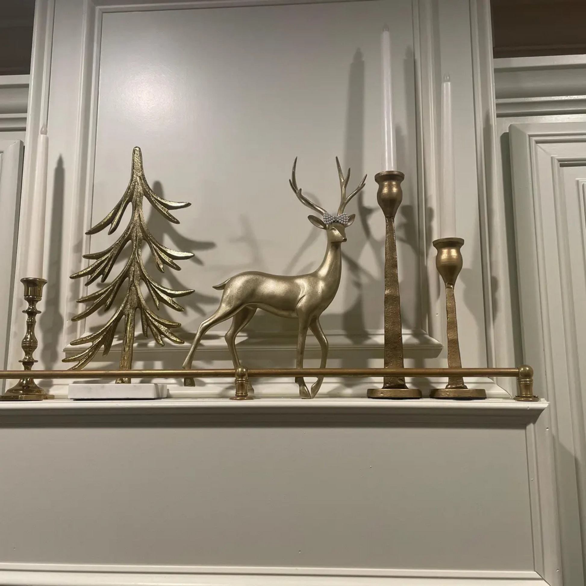 Unlacquered Brass Shelf Rail-8