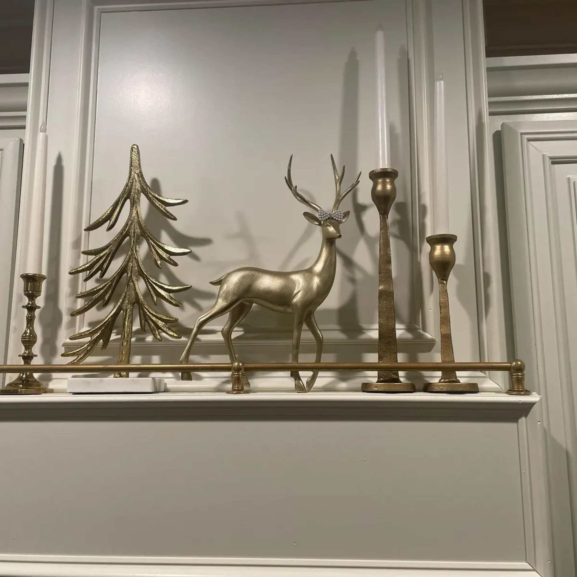 Unlacquered Brass Shelf Rail-zoom-8