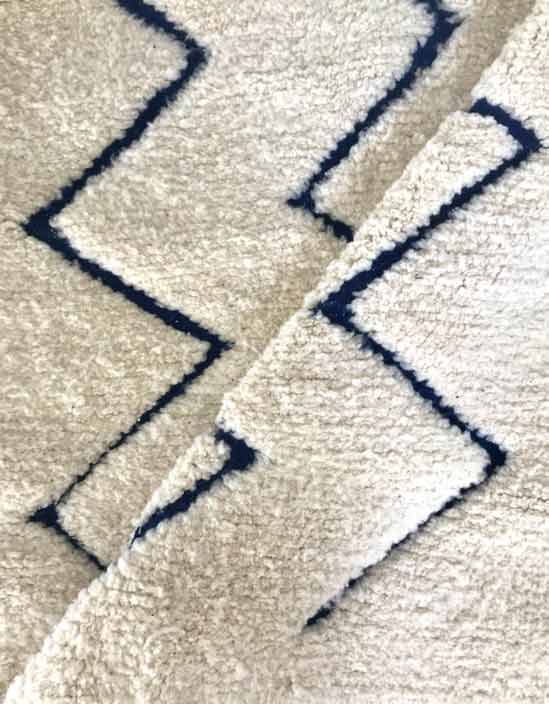 8x10 White Moroccan Rug - Modern Rugs AzulSouk