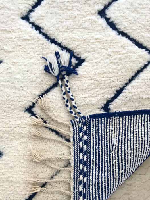 8x10 White Moroccan Rug - Modern Rugs AzulSouk