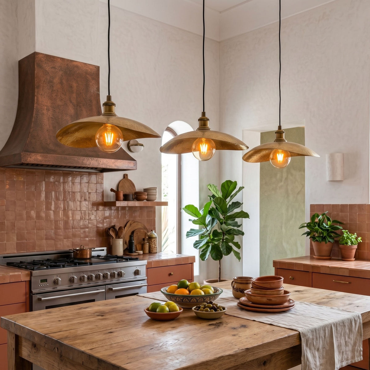 Antique Bronze Dish Ceiling Light
