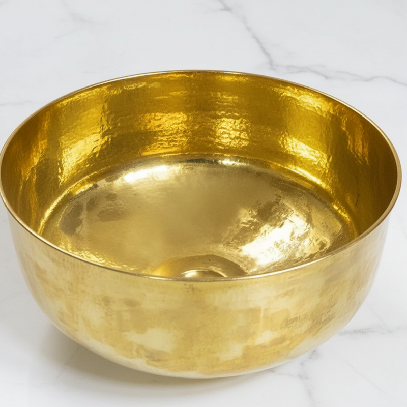 Unlacquered Brass Vessel Sink-zoom-