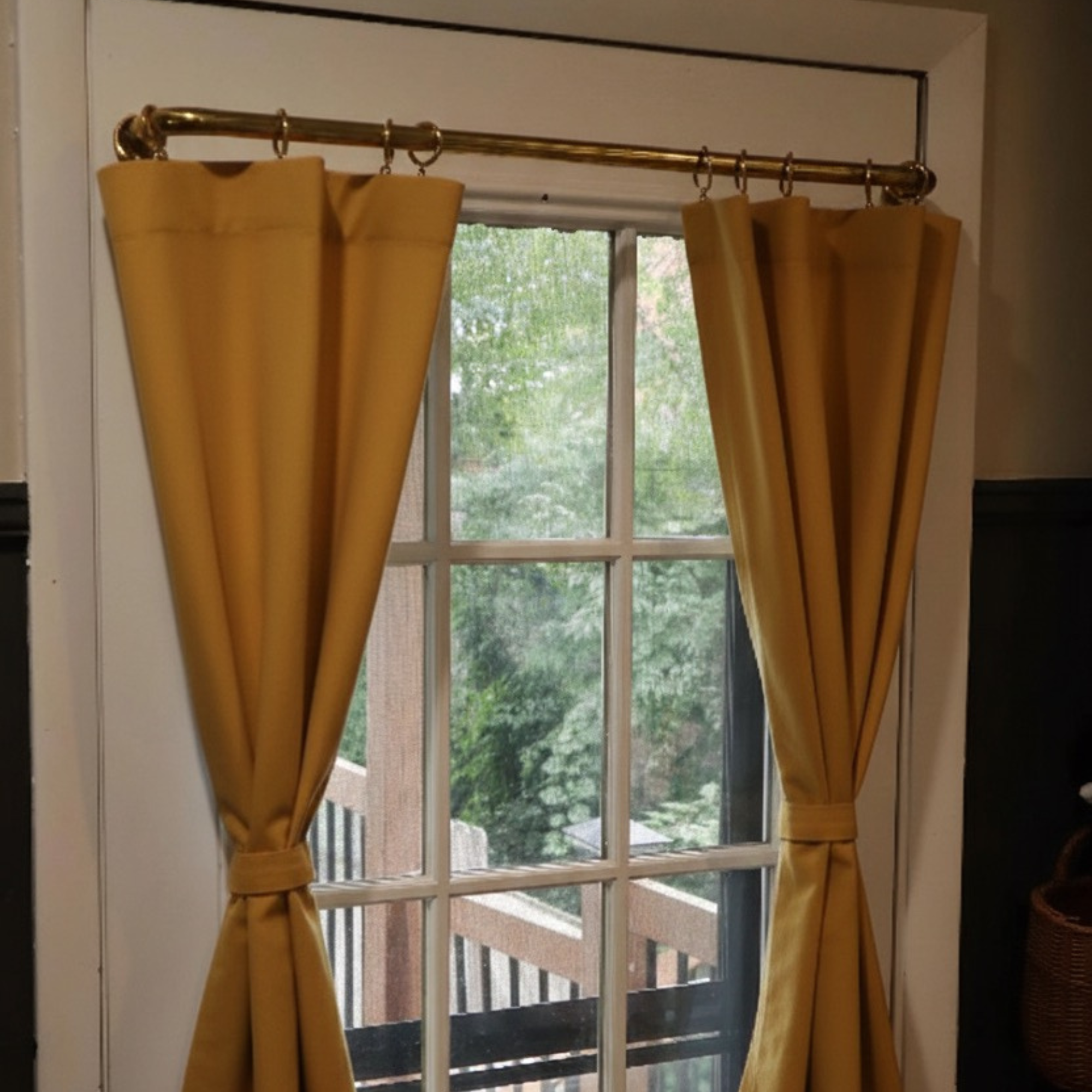 Brass French Return Curtain