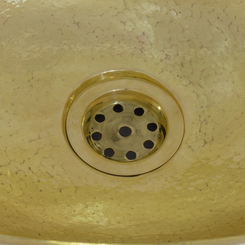 Hammered Brass Round Sink-zoom-