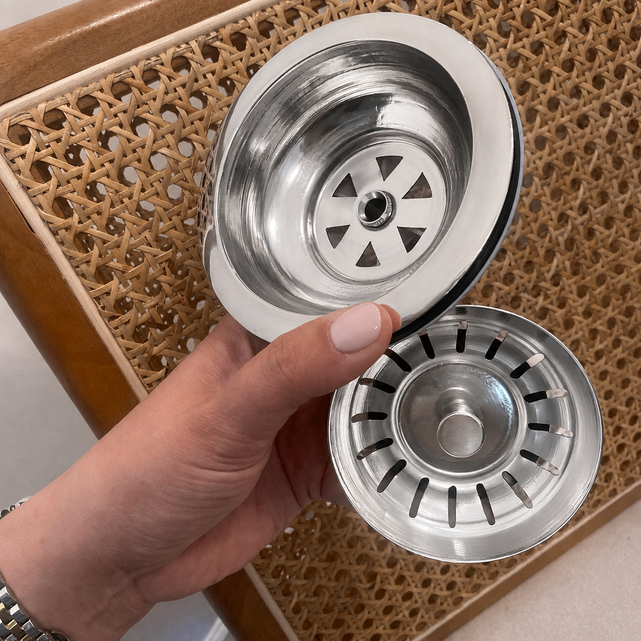 Polished Nickel Sink Drain 3 1/2"