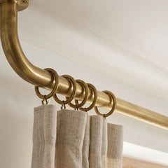 Custom Length Solid Brass Drapery Rod