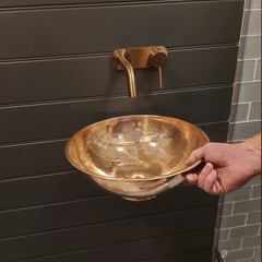 Hammered Copper Vessel Sink