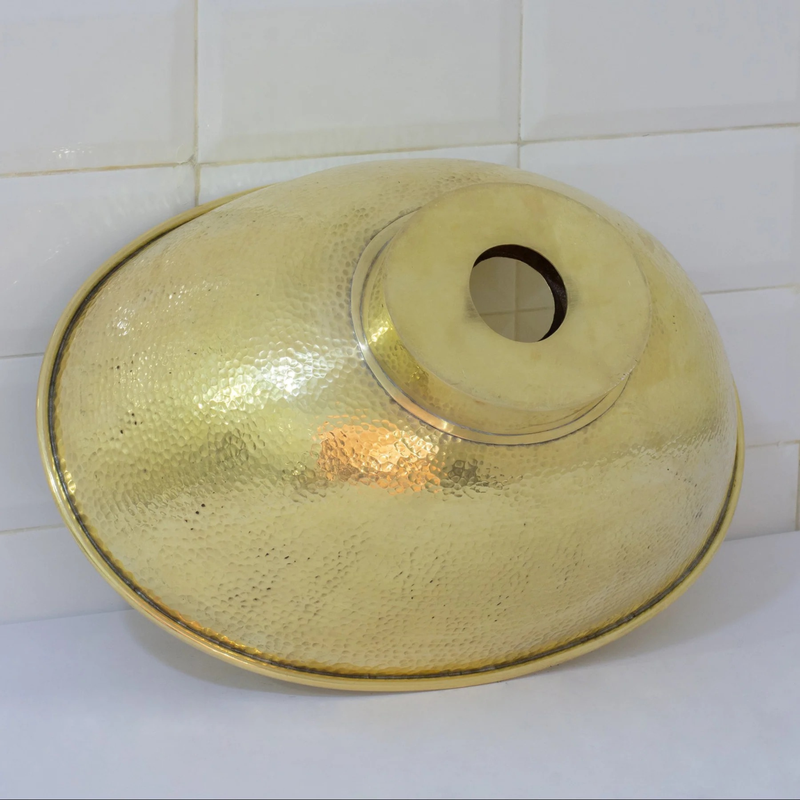 Hammered Brass Round Sink-zoom-